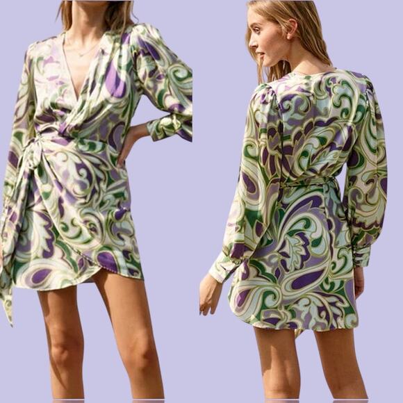 Dress Forum Los Angeles Mini Dress Wrap style size small NWT - Picture 1 of 7